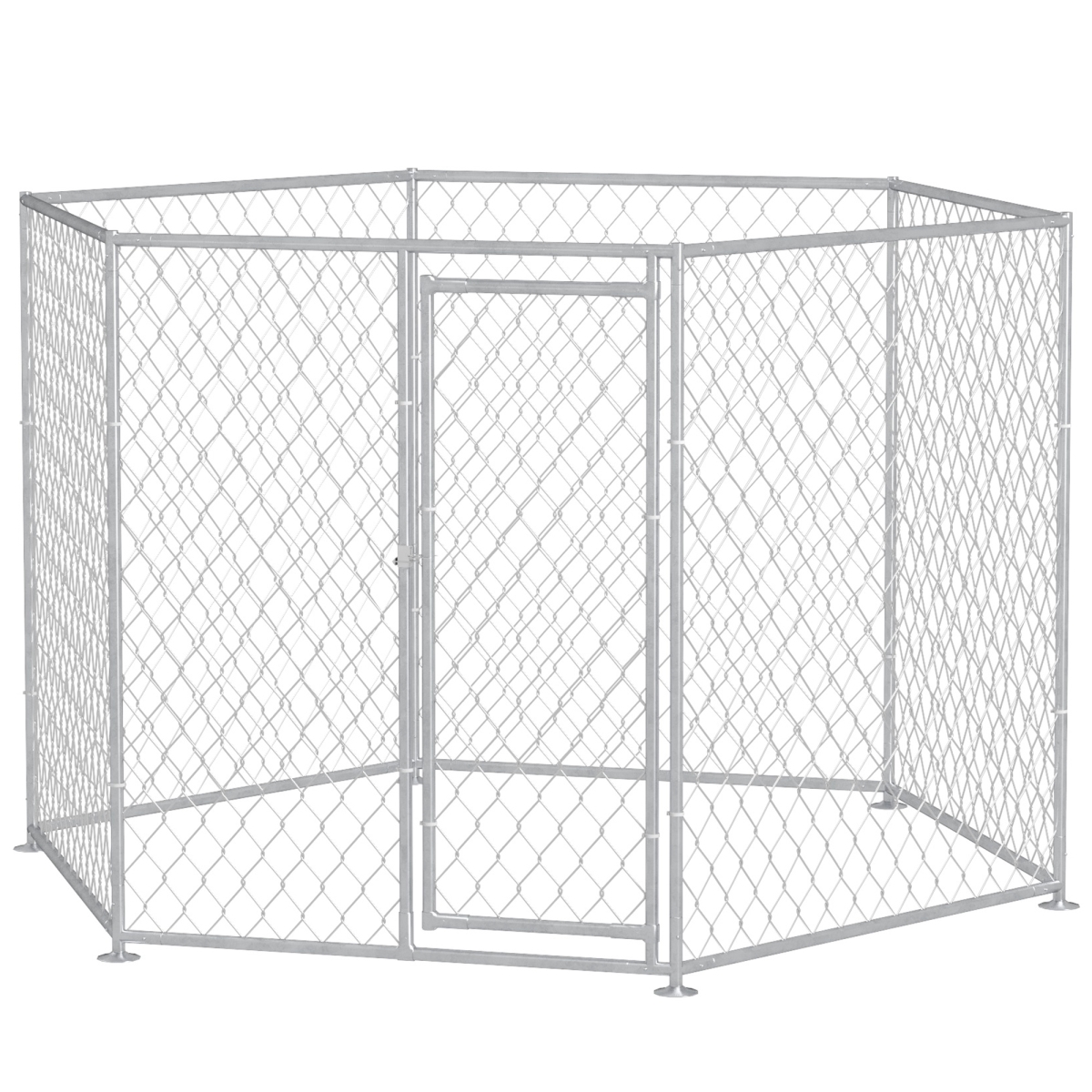 Picture of 212 Main D02-182V00SR 9.2 x 8 x 5.6 ft. PawHut Dog Kennel Outdoor for Medium & Large-Sized Dogs with Lockable Door&#44; Silver