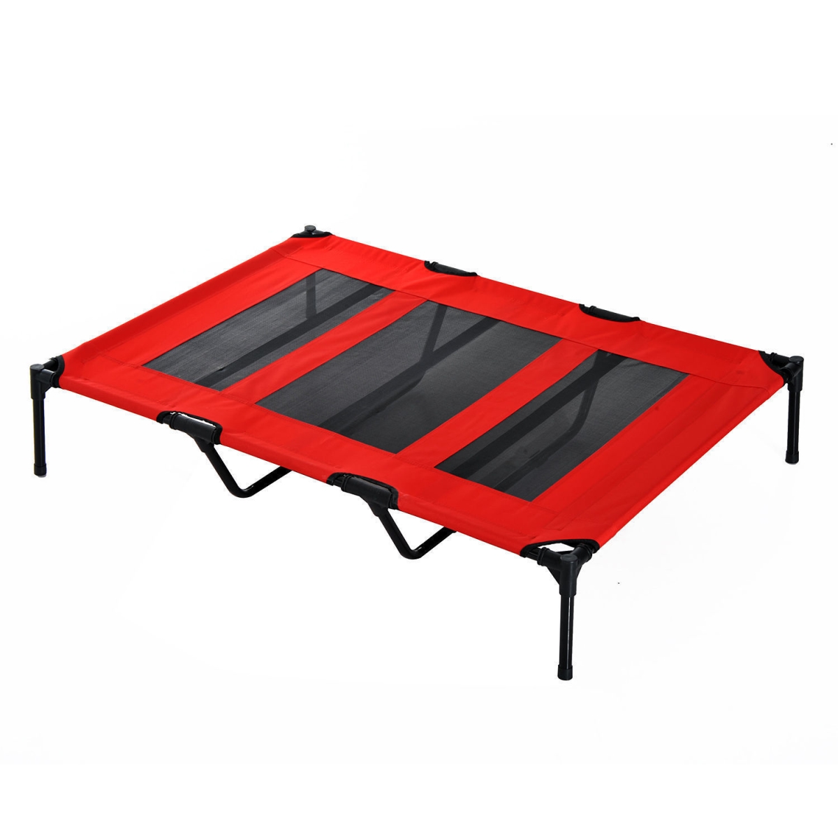Picture of 212 Main D04-069RD 48 x 46 in. PawHut Metal Frame Elevated Folding Pet Bed Dog Cot Camping Sleeper Cooling Summer Pet Bed&#44; Red