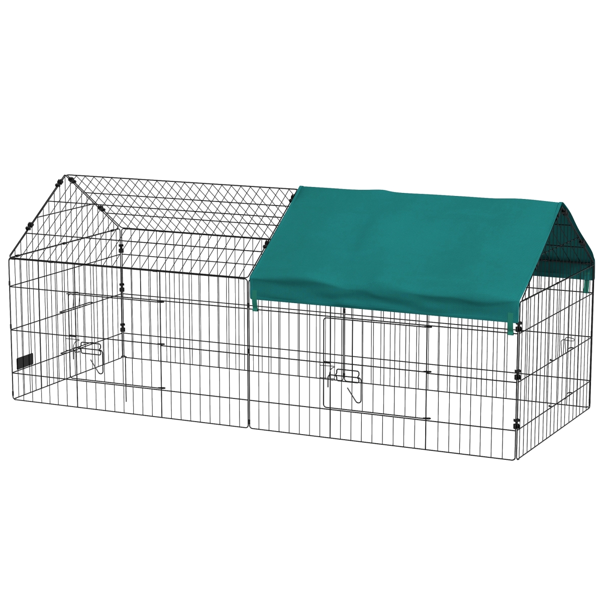 Picture of 212 Main D51-395V00GN 73 in. PawHut Small Animal Playpen with Roof for Rabbits&#44; Chicken & Chinchillas