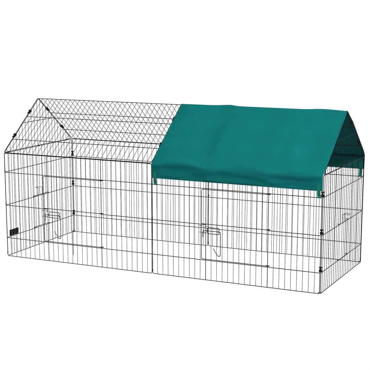 Picture of 212 Main D51-395V01GN 87 in. PawHut Small Animal Playpen with Roof for Rabbits&#44; Chicken&#44; Chinchillas for Indoor & Outdoor Use&#44; Green