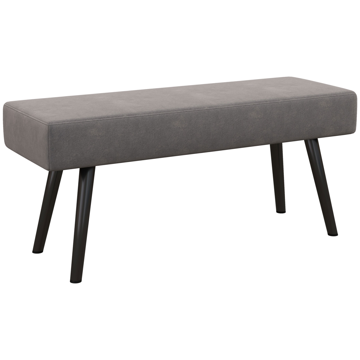 Picture of 212 Main 831-691V01GY 39 in. Homcom Upholstered Bedroom Bench&#44; Modern End of Bed Bench with Steel Legs&#44; Gray