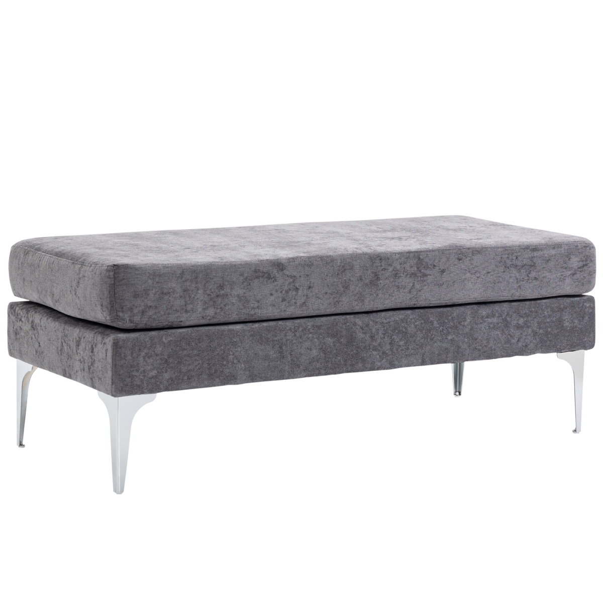 Picture of 212 Main 831-700V80CG 48 in. Homcom Upholstered Bedroom Bench&#44; Modern End of Bed Bench with Double Layer Seat Cushions & Steel Legs&#44; Dark Gray
