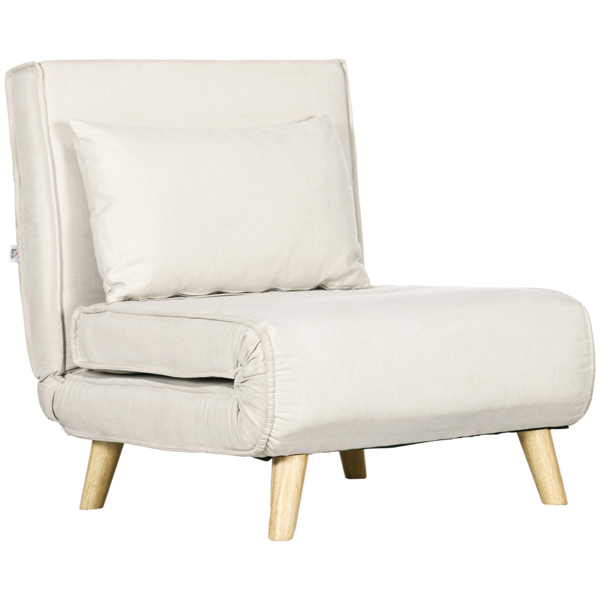 Picture of 212 Main 839-875V00CW Homcom Chair Bed with Adjustable Backrest&#44; 2-in-1 Multi-Functional Sofa Bed&#44; Beige