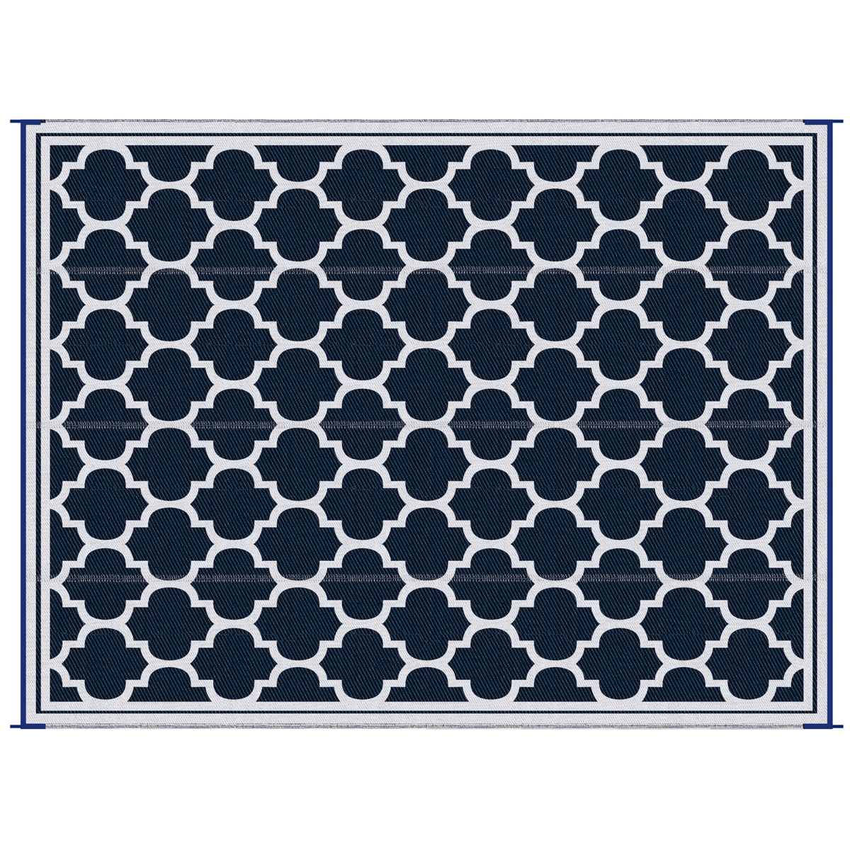 Picture of 212 Main 844-478DB 9 x 12 ft. Outsunny Reversible Outdoor RV Rug Patio Floor Mat&#44; Plastic Straw Rug for Backyard&#44; Deck&#44; Picnic&#44; Beach & Camping&#44; Blue & White