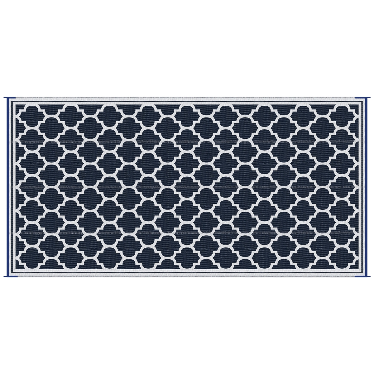 Picture of 212 Main 844-478V01DB 9 x 18 ft. Outsunny Reversible Outdoor RV Rug Patio Floor Mat&#44; Plastic Straw Rug for Backyard&#44; Deck&#44; Picnic&#44; Beach & Camping&#44; Blue & White