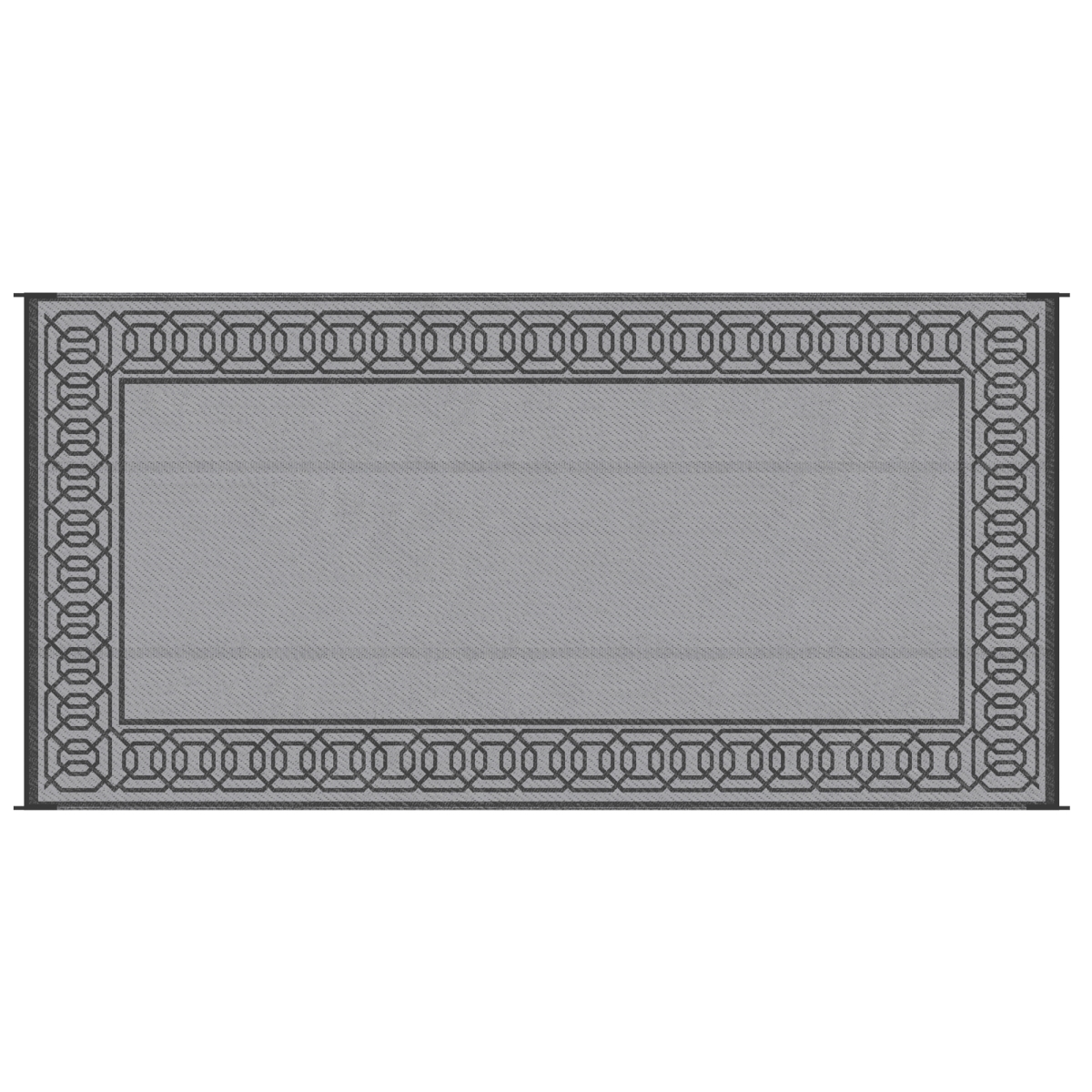 Picture of 212 Main 844-636V01BK 9 x 18 ft. Outsunny RV Outdoor Rugs & RV Outdoor Carpet with Carrying Bag&#44; Black & Gray Border