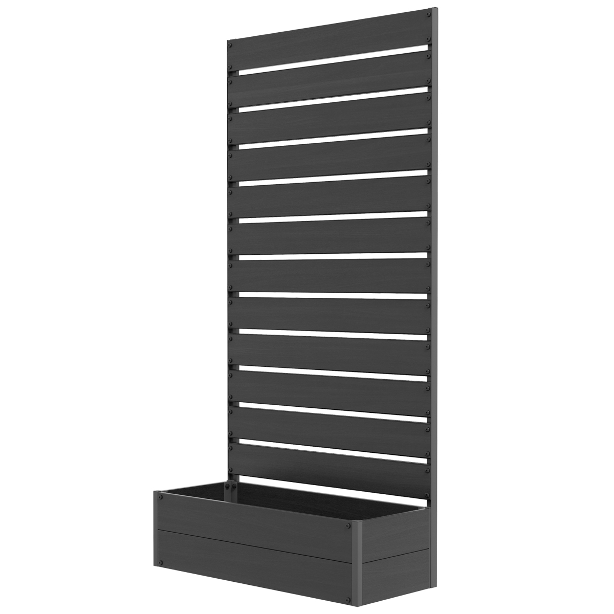 Outsunny Trellis Planter for Climbing Plants - Raised Garden Bed with Trellis - Planter Box for Outdoor & Garden - Black