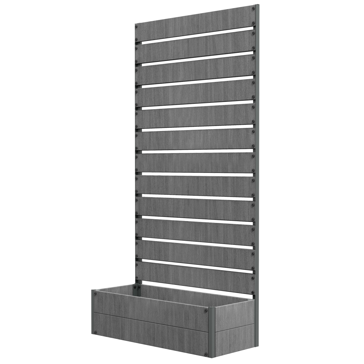 Outsunny Trellis Planter for Climbing Plants, Raised Garden Bed with Trellis, Planter Box for Outdoor & Garden, Dark Gray