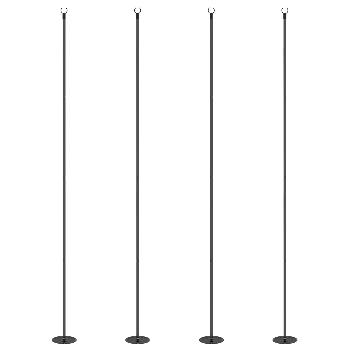 Picture of 212 Main 844-802V01BK 10 ft. Outsunny String Light Poles for Outside Hanging&#44; Steel Lighting Stand for Patio Backyard Deck Wedding Party - Pack of 4