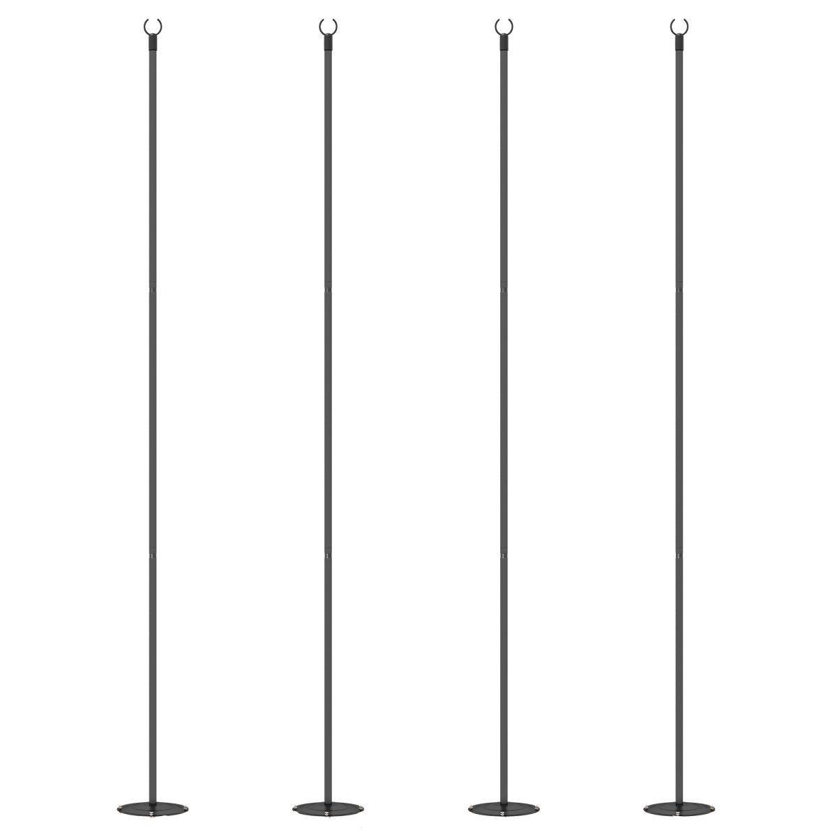 Picture of 212 Main 844-802V02BK 8 ft. Outsunny String Light Poles for Outside Hanging&#44; Steel Lighting Stand for Patio Backyard Deck Wedding Party - Pack of 4