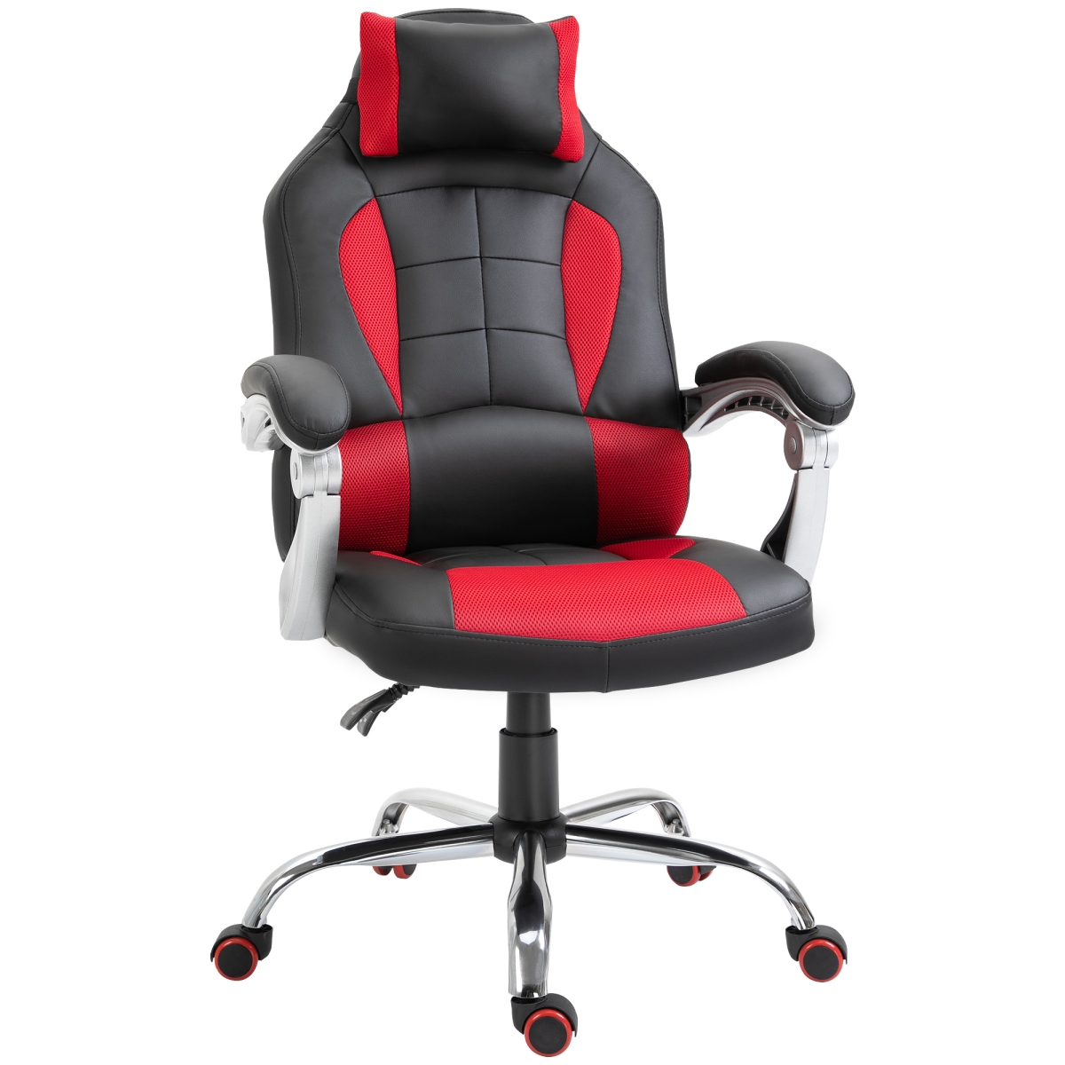 Picture of 212 Main 921-023V01RD Homcom Racing Gamer Chair&#44; High Back Faux Leather Gaming Chair with Headrest & Lumbar Support&#44; Red