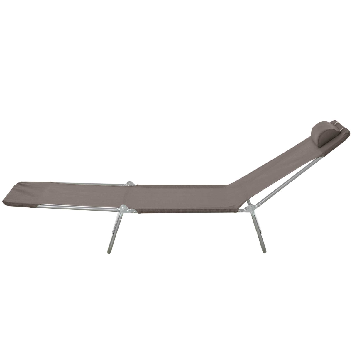 01-0337 Outsunny Adjustable Sun Lounger - Brown