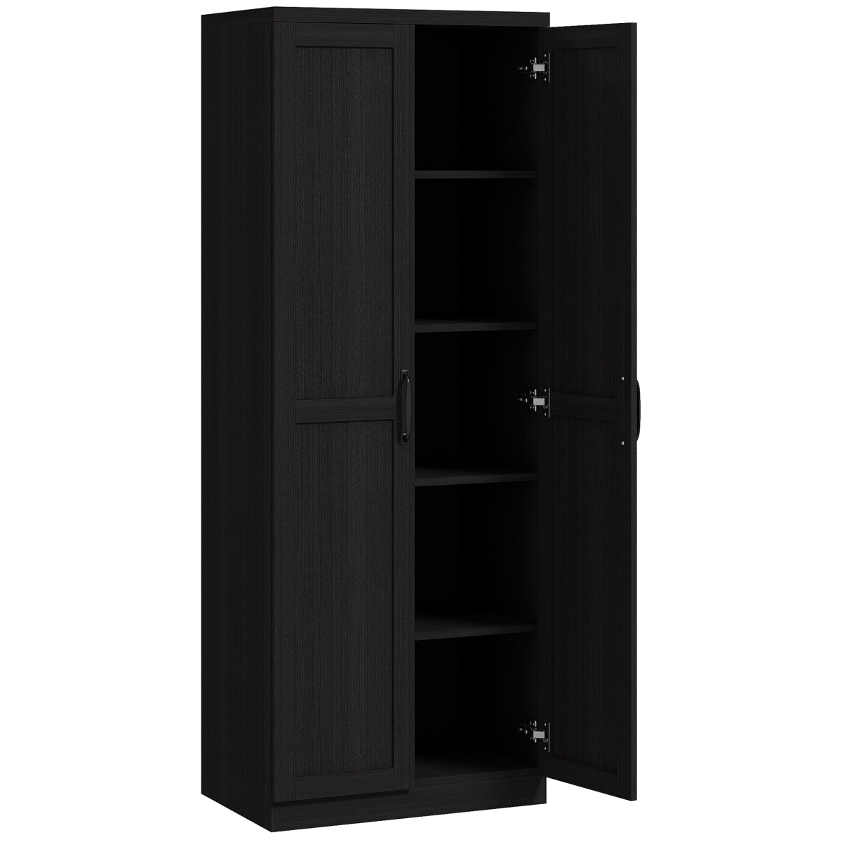 Picture of 212 Main 835-540V81BK Homcom 63 in. 2-Door Kitchen Pantry&#44; Freestanding Cabinet with 2 Adjustable Shelves for Dining Room&#44; Cinnamon Black Wood Grain