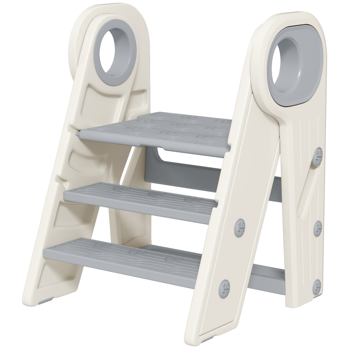 Picture of 212 Main 315-006V00GY Qaba Adjustable & Foldable Kitchen Helper with Handles - Gray