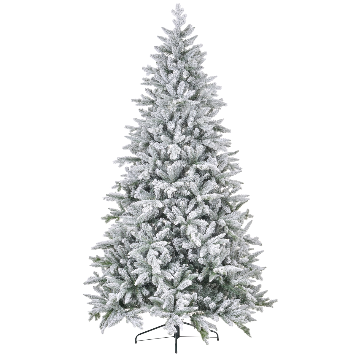 8ft Snow Flocked Christmas Tree - Green - Easy Assembly - Flame Retardant
