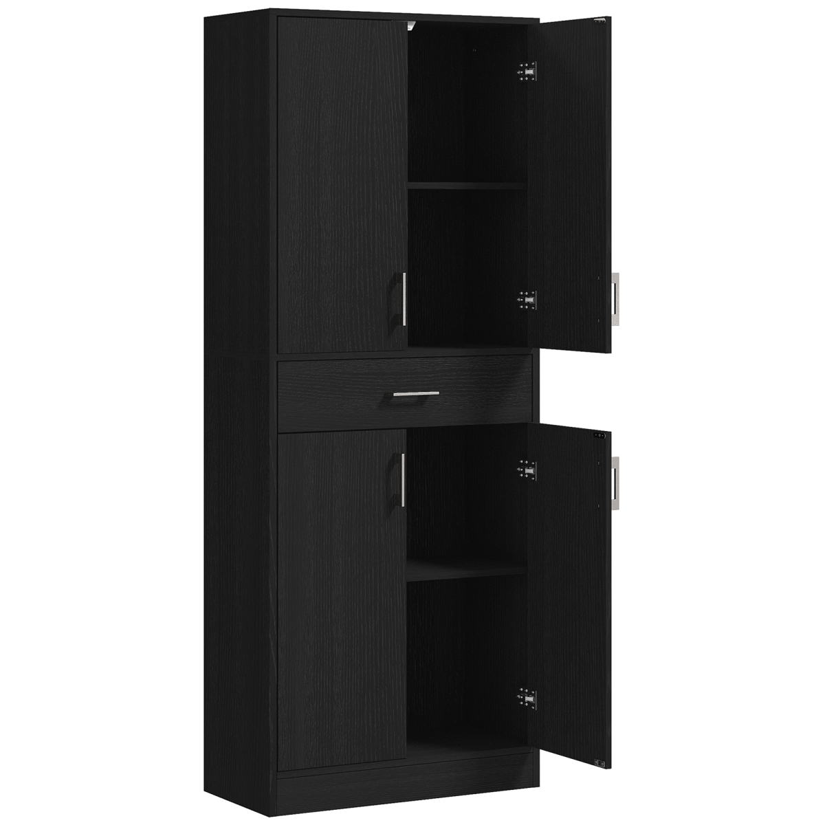 Picture of 212 Main 83A-042V81BK Homcom 71 in. Kitchen Pantry Storage Cabinet with Drawer & Adjustable Shelf&#44; Freestanding Tall Kitchen Pantry&#44; Distressed Black