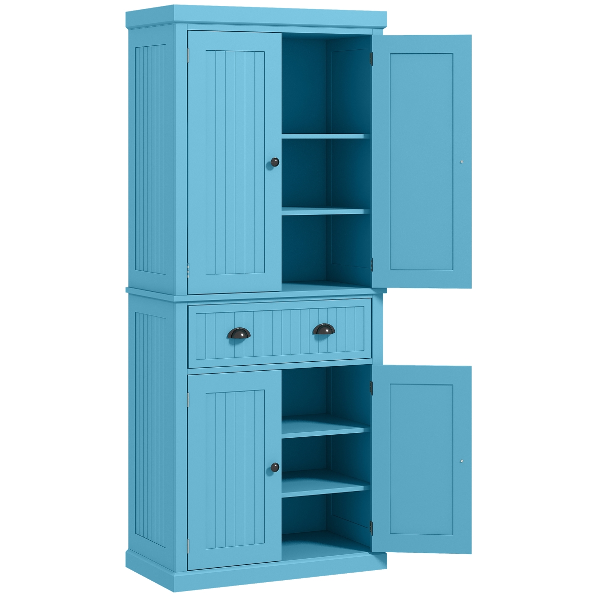 Picture of 212 Main 835-042V84DB Homcom 72 in. Tall Pantry Cabinets with 4 Doors & 3 Adjustable Shelves - Dark Blue