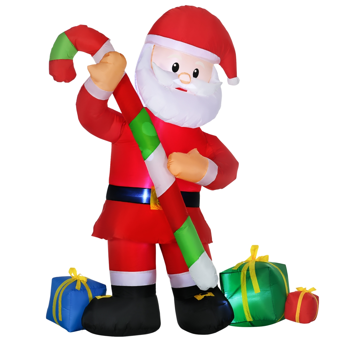 Inflatable Santa Claus - Multi-Colored - 6 ft - Outdoor Decoration - LED Lights