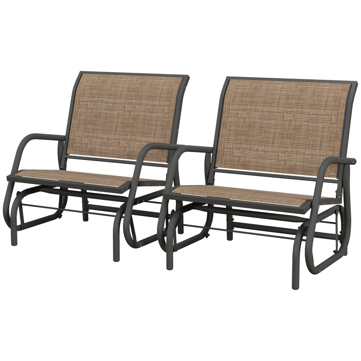 84A-148V01LN Outsunny 2 Piece Glider Chair - Brown