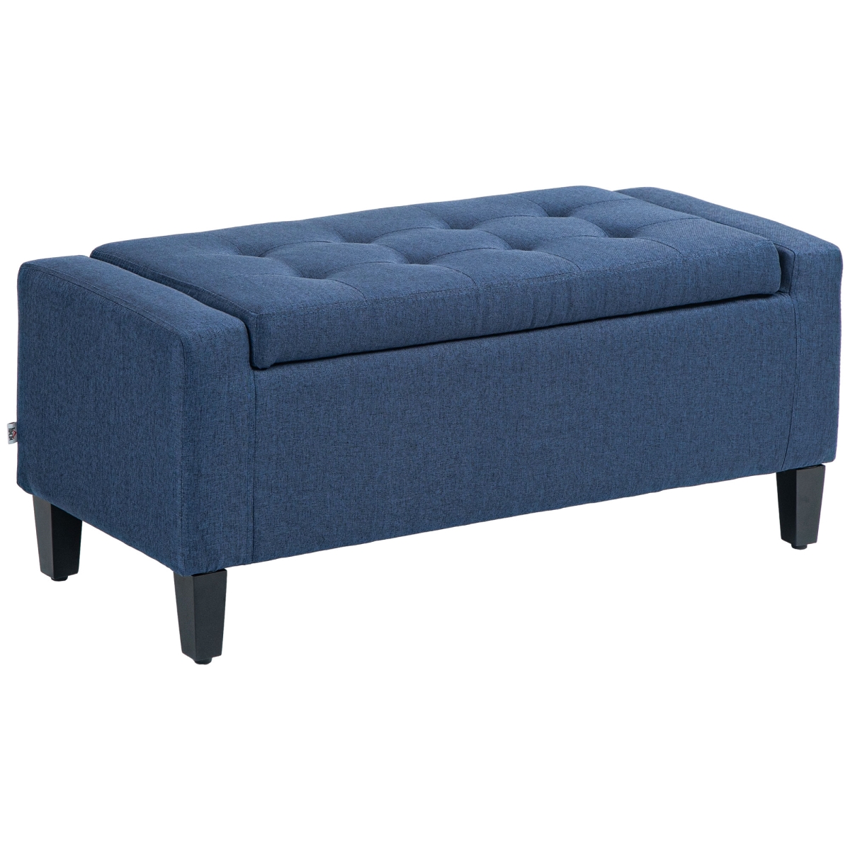 Picture of 212 Main 838-022V80DB Homcom Upholstered Storage Ottoman Bench&#44; Button Tufted Ottoman with Hidden Storage&#44; Lift Top for Living Room - Dark Blue