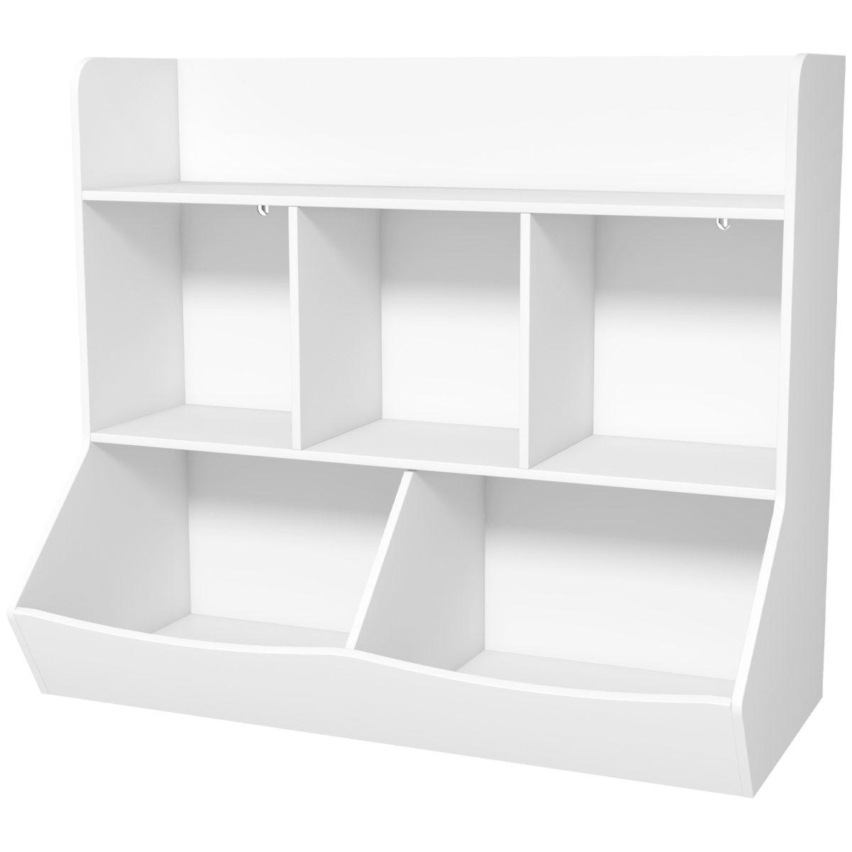 Picture of 212 Main 311-067V80WT Qaba 3 Tier White Kids Toy 6 Compartment Organizer with Anti-Tip Device
