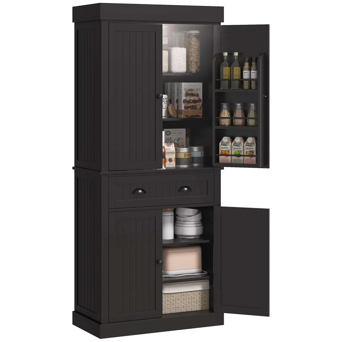 Picture of 212 Main 83A-152V80BK Homcom 71 in. Tall Pantry Cabinet - Black