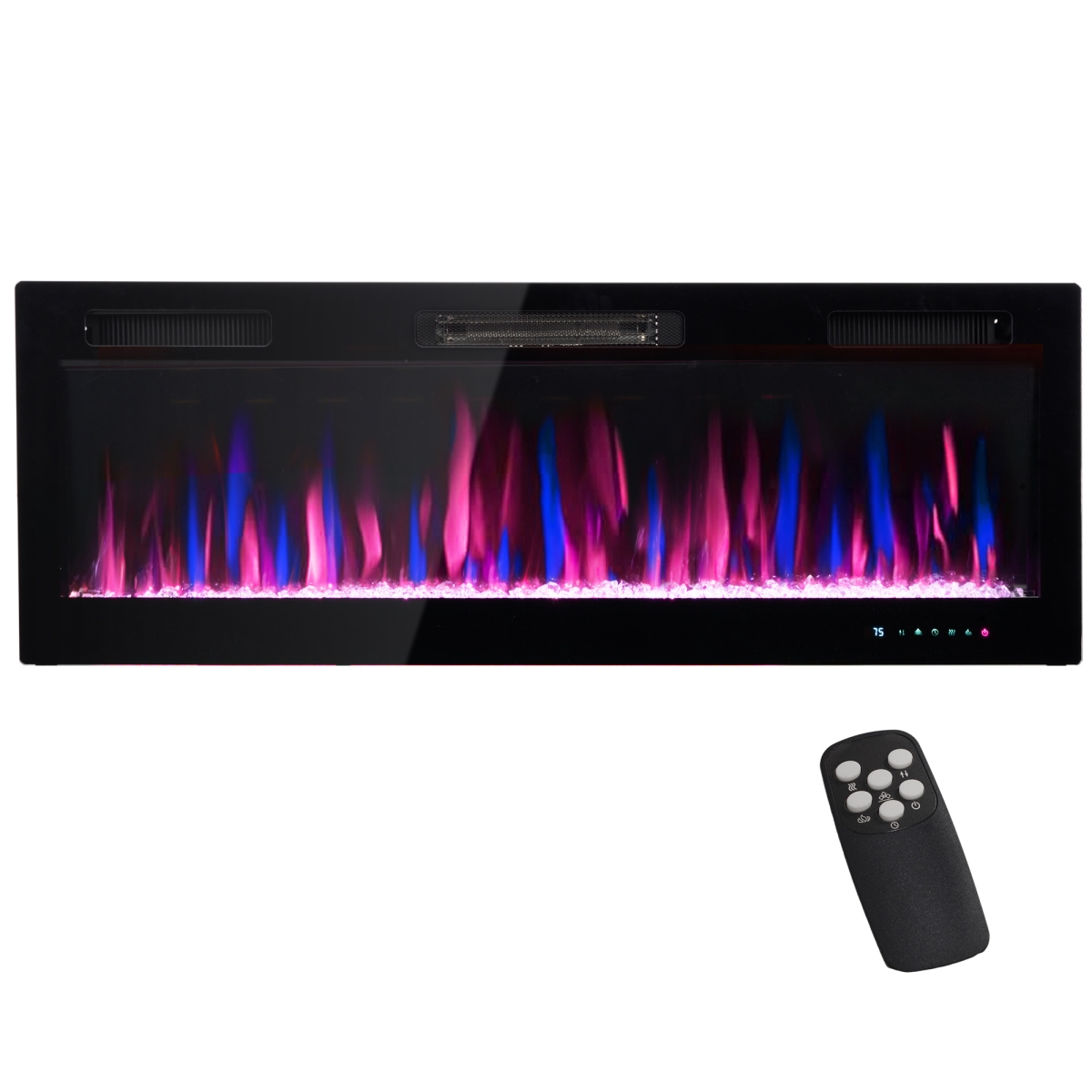 Picture of 212 Main 820-416V81BK Homcom 50 in. Electric Wall Mountable Fireplace Heater - Black