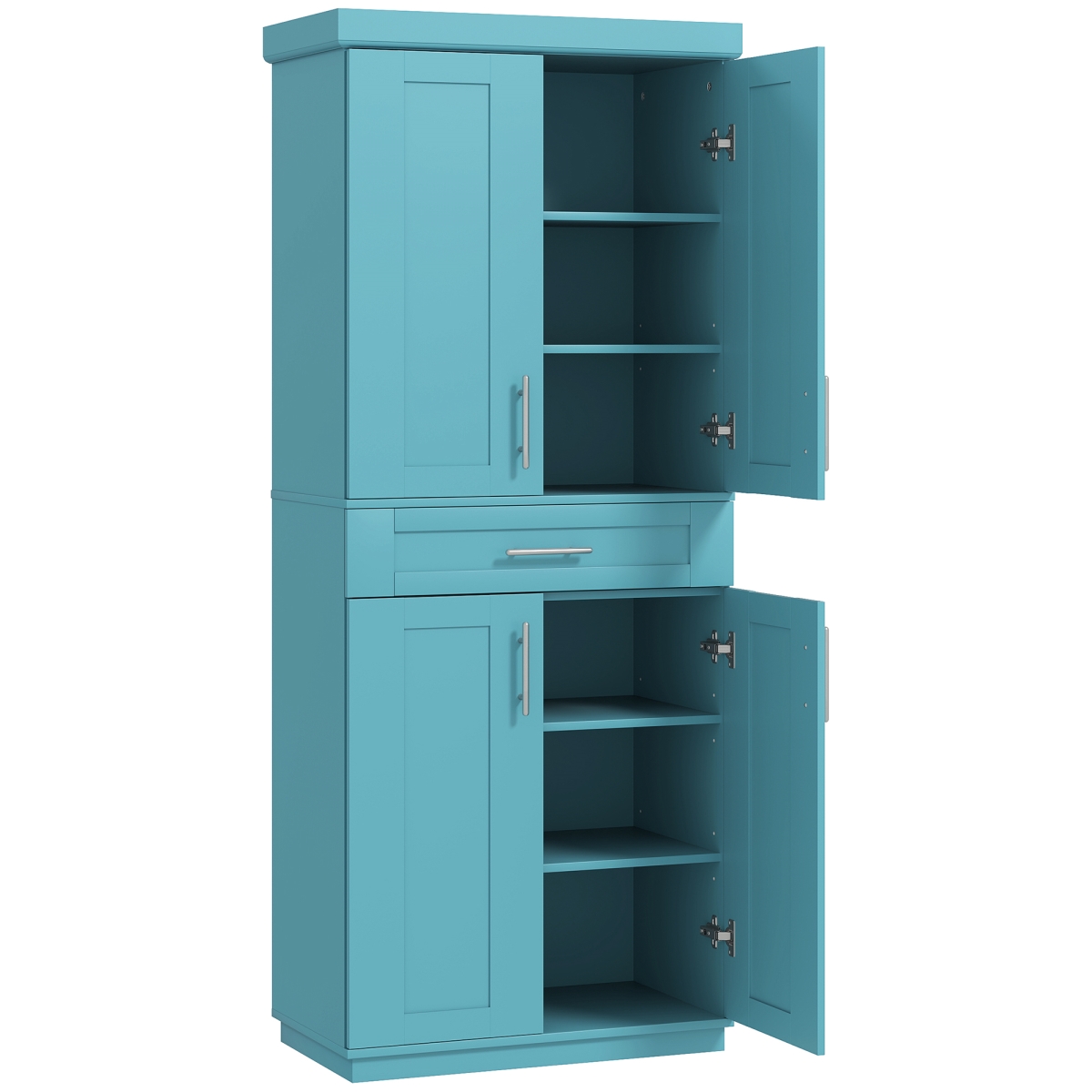 Picture of 212 Main 835-216V80DB Homcom Modern Kitchen Pantry Freestanding Cabinet Cupboard with Doors & Drawer&#44; Adjustable Shelving - Dark Blue