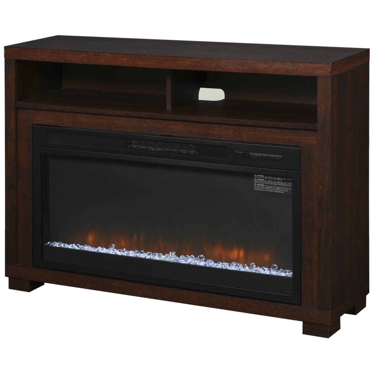 Picture of 212 Main 820-188CF Homcom Multifunction Electric Fireplace TV Stand with Storage Shelf&#44; Cable Management & LED Flame Effect&#44; Dark Coffee