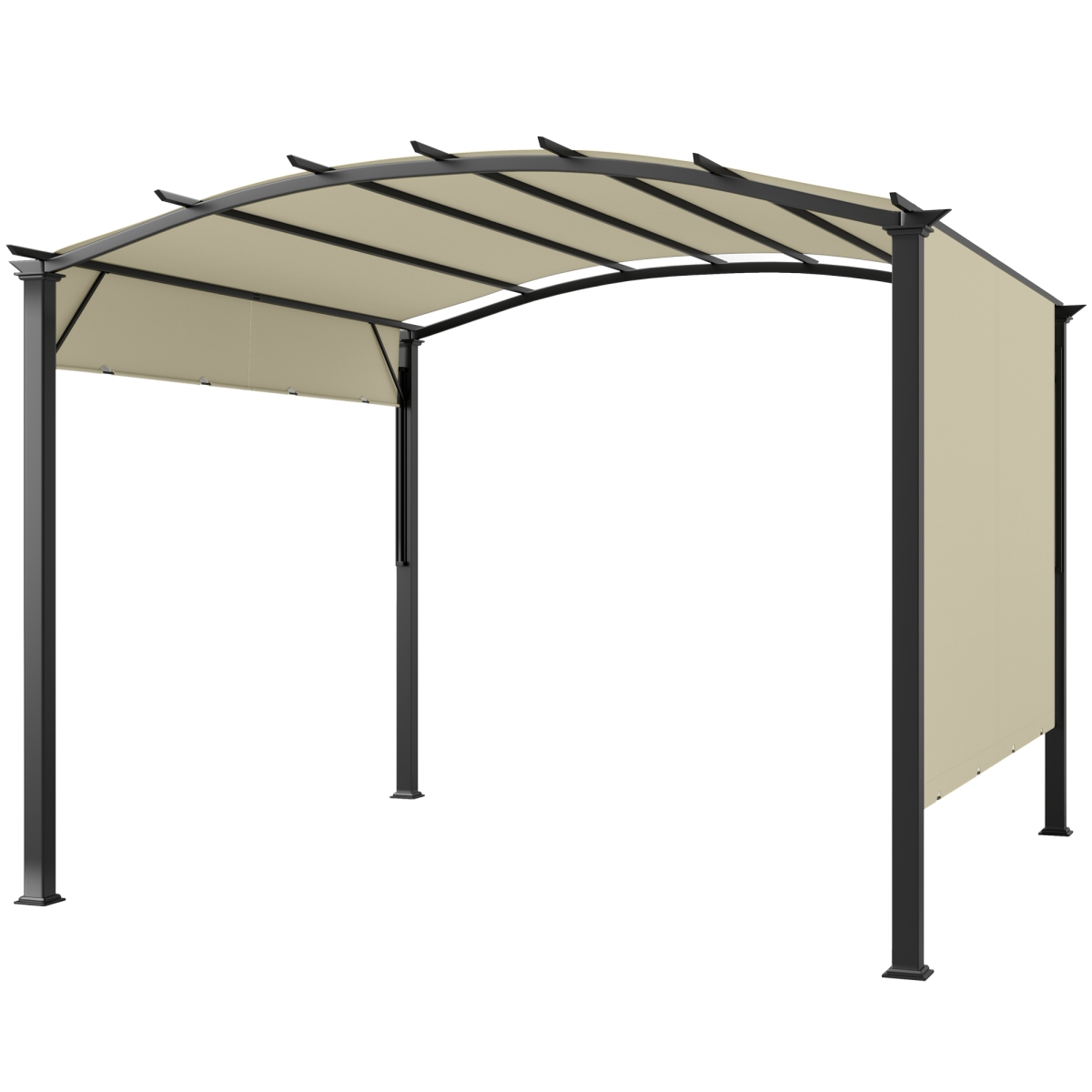 84C-243V02BG Outsunny 11 x 11 ft. Retractable Pergola Canopy - Beige