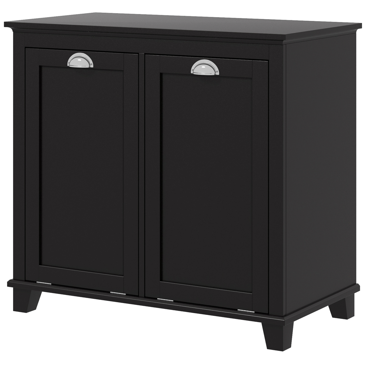 Picture of 212 Main 834-248V80BK Homcom Bathroom Floor Cabinets with Waterproof Surface&#44; Tilt-Out Laundry Hamper with 2 Compartments - Black