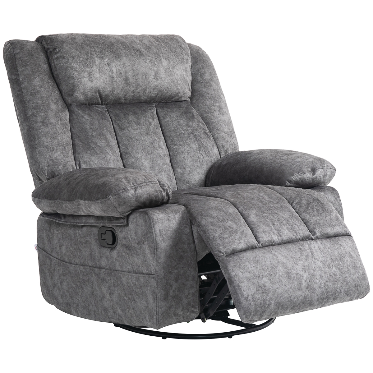 Picture of 212 Main 839-990V00CG Homcom Fabric Swivel Rocker Recliner Chair - Charcoal Gray