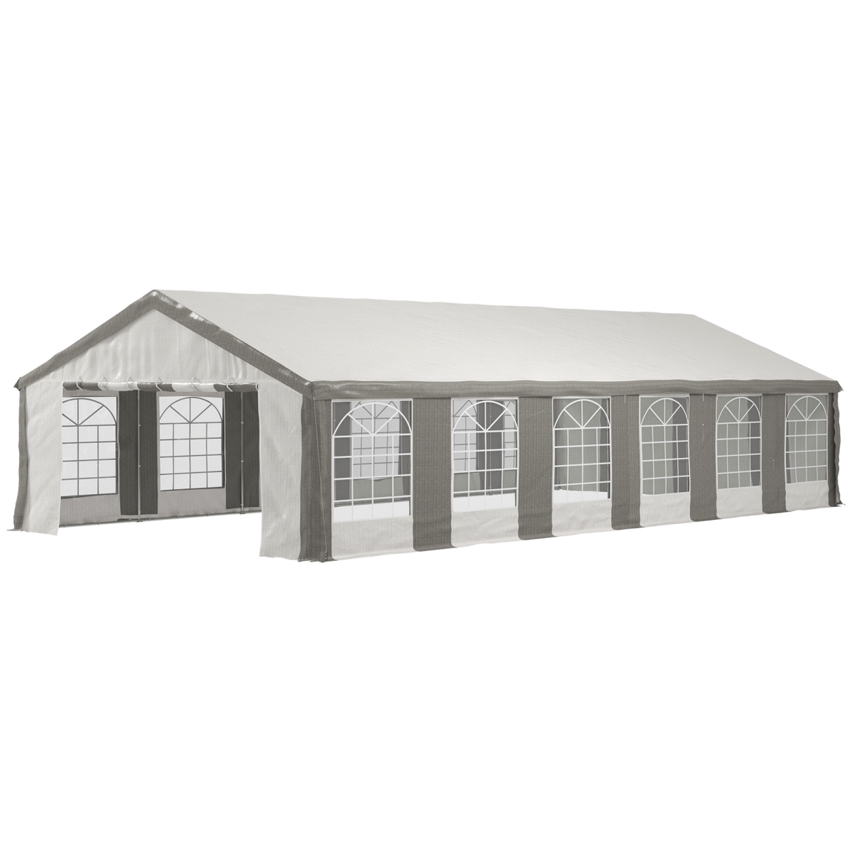 Picture of 212 Main 84C-020V00GY Outsunny 20 x 40 ft. Heavy-duty Large Wedding Tent&#44; Outdoor Carport Garage Party Tent&#44; Patio Gazebo Canopy with Sidewall - Gray