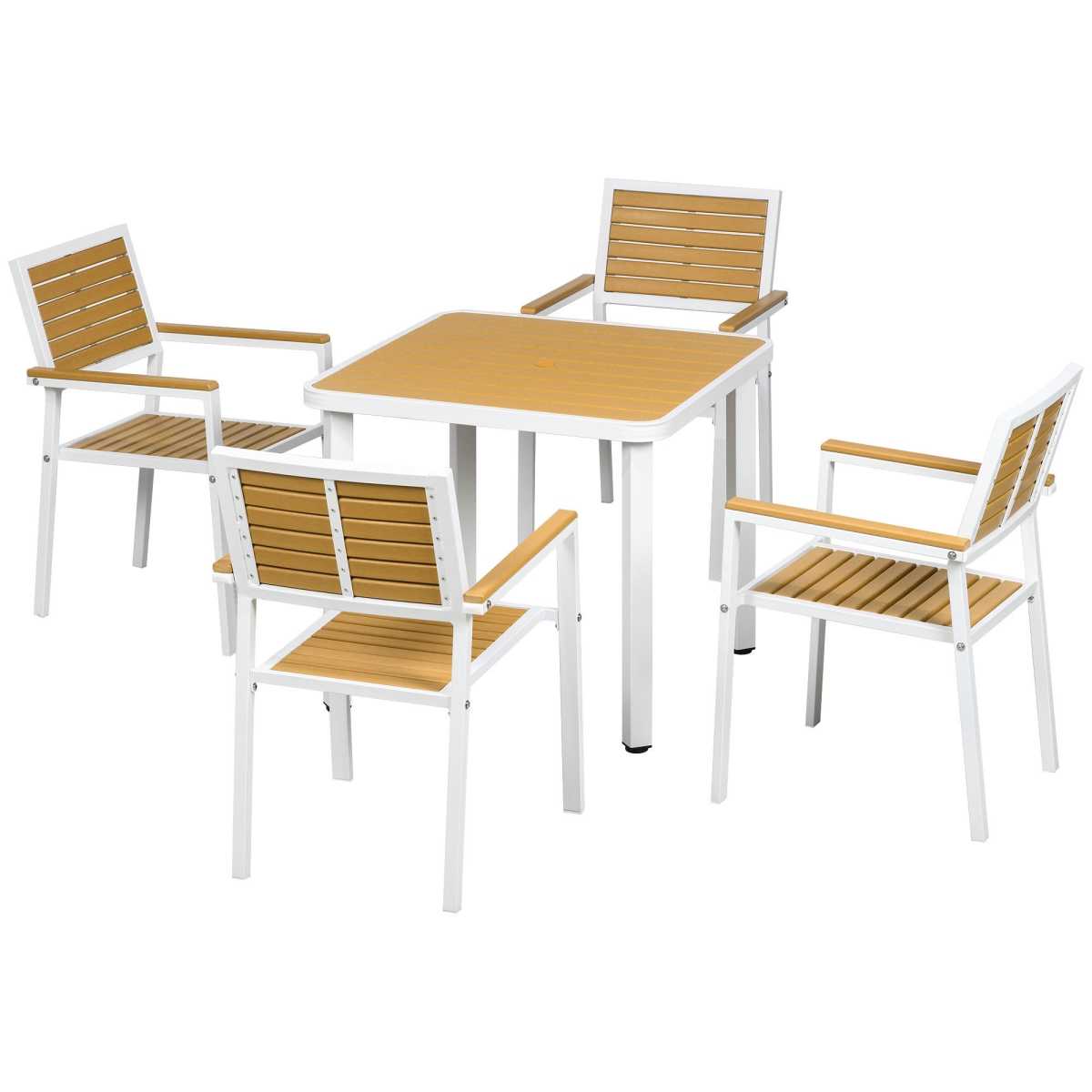 84G-348V00YL Outsunny 5 Piece Patio Dining Set - Yellow