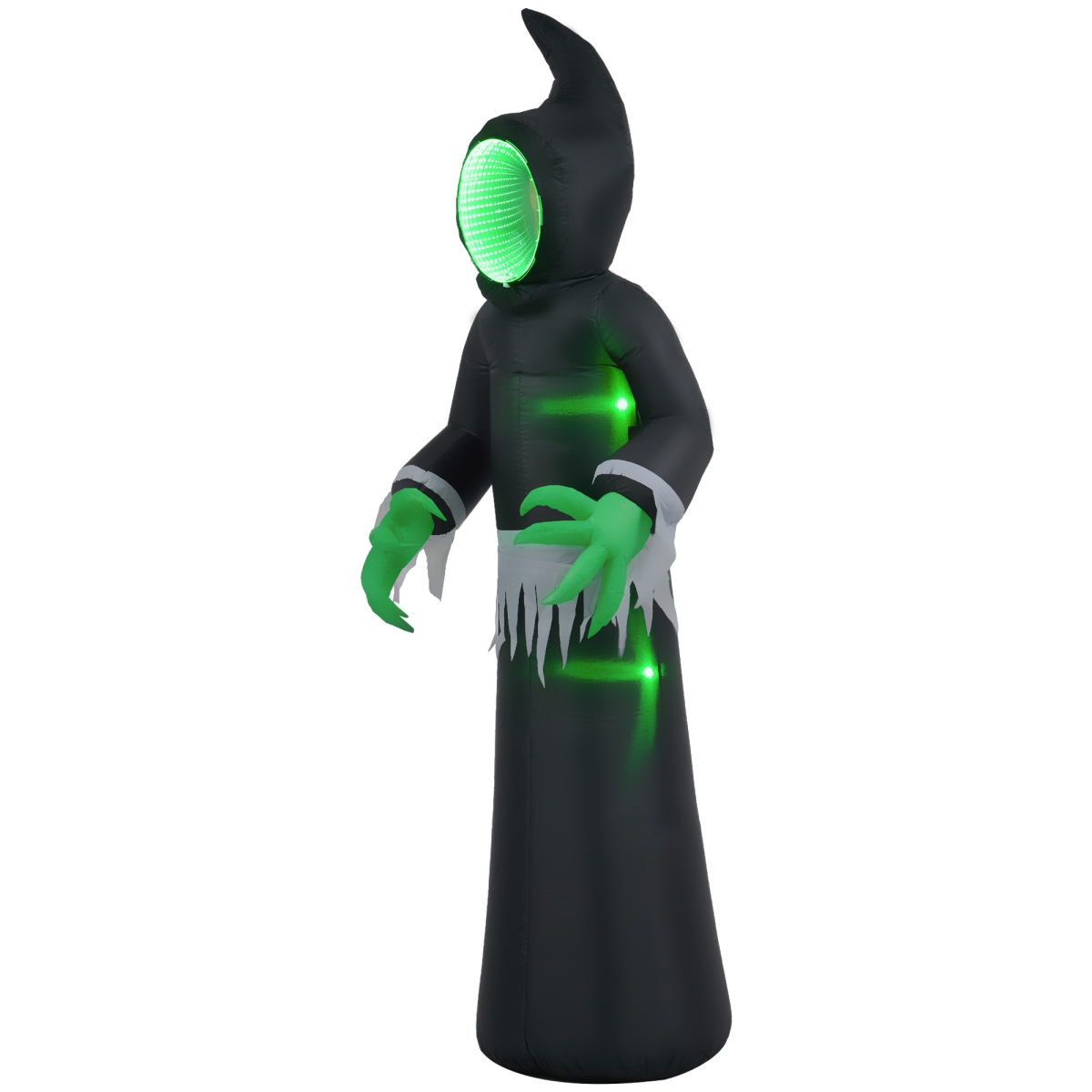 Picture of 212 Main 844-886V80BK Homcom 8 ft. Inflatable Halloween Mirror Face Ghost Blow Up LED Display for Garden Indoor Outdoor