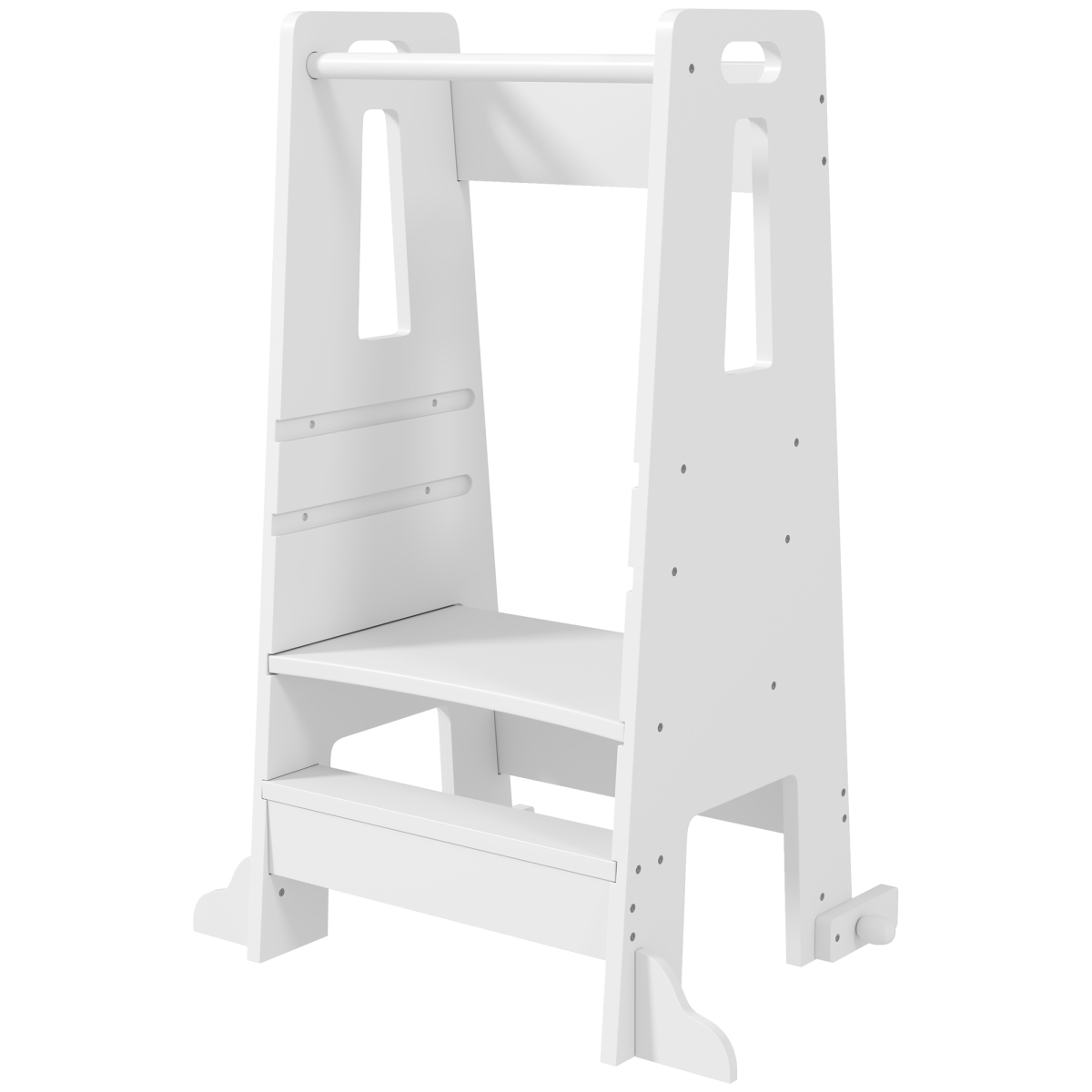 Picture of 212 Main 315-003V80WT Qaba Height Adjustable Toddler Tower with Safety Rail - White