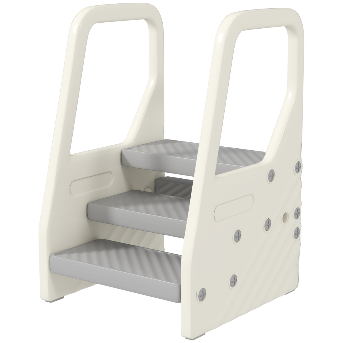 Picture of 212 Main 315-009V00GY Qaba Adjustable 3 Step Toddler Tower with Handles&#44; Non-slip Surface & Foot Pads - Gray