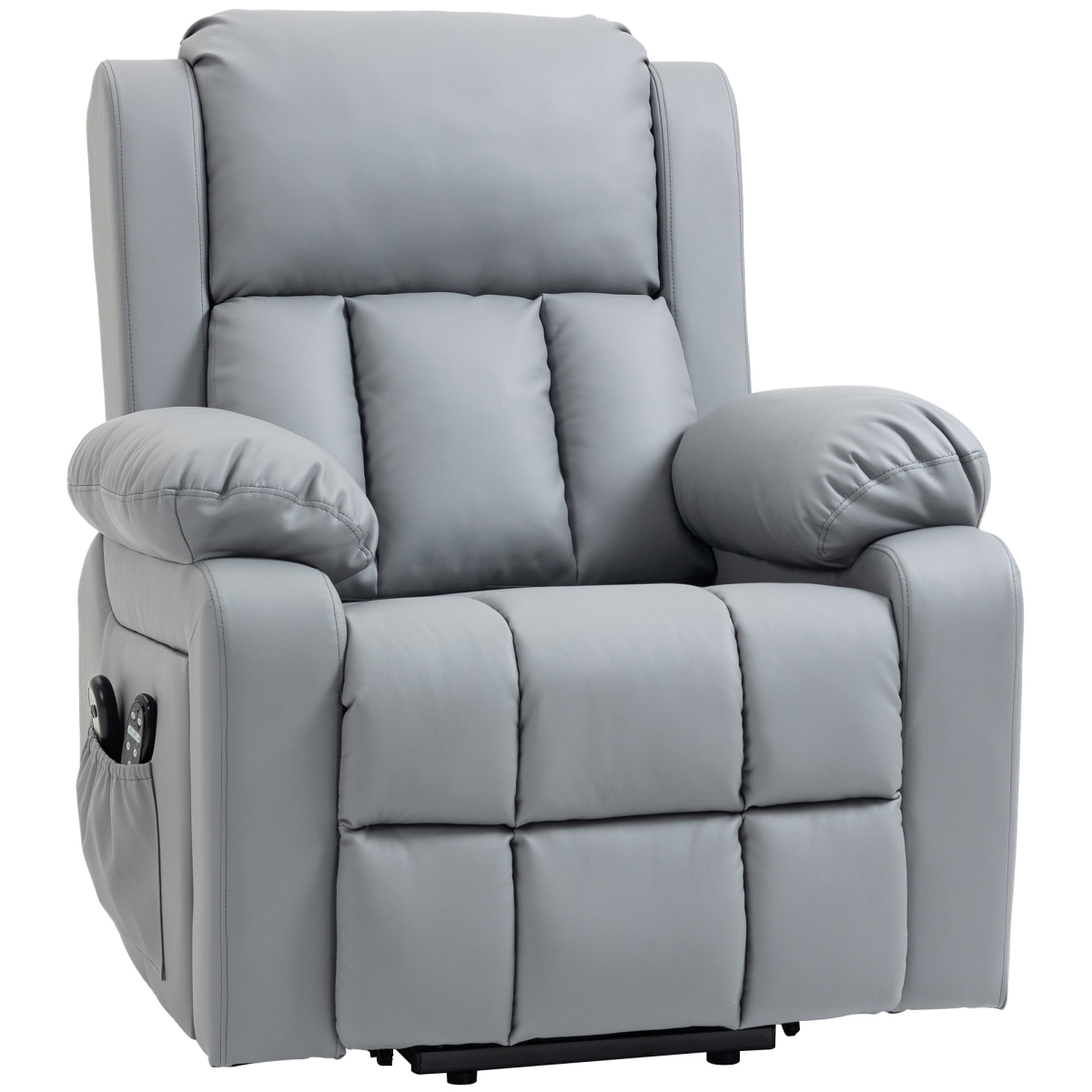 Picture of 212 Main 713-151V80GY Homcom Electric Recliner Chair&#44; Lift Chair for Elderly with Vibration Massage&#44; Remote Control & Side Pockets - Gray
