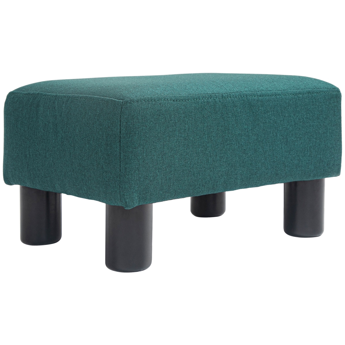 Picture of 212 Main 833-666V80GN Homcom Small Ottoman Foot Rest&#44; Foot Stool with Linen Fabric Upholstery & Plastic Legs&#44; Cube Ottoman&#44; Green