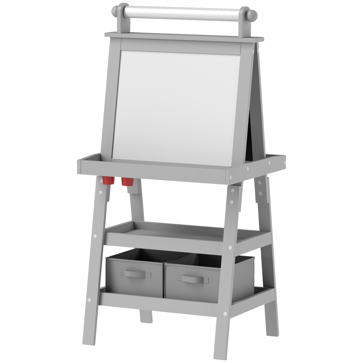 Picture of 212 Main 3B0-012V80GY Qaba Double Sided Easel for Kids - Gray
