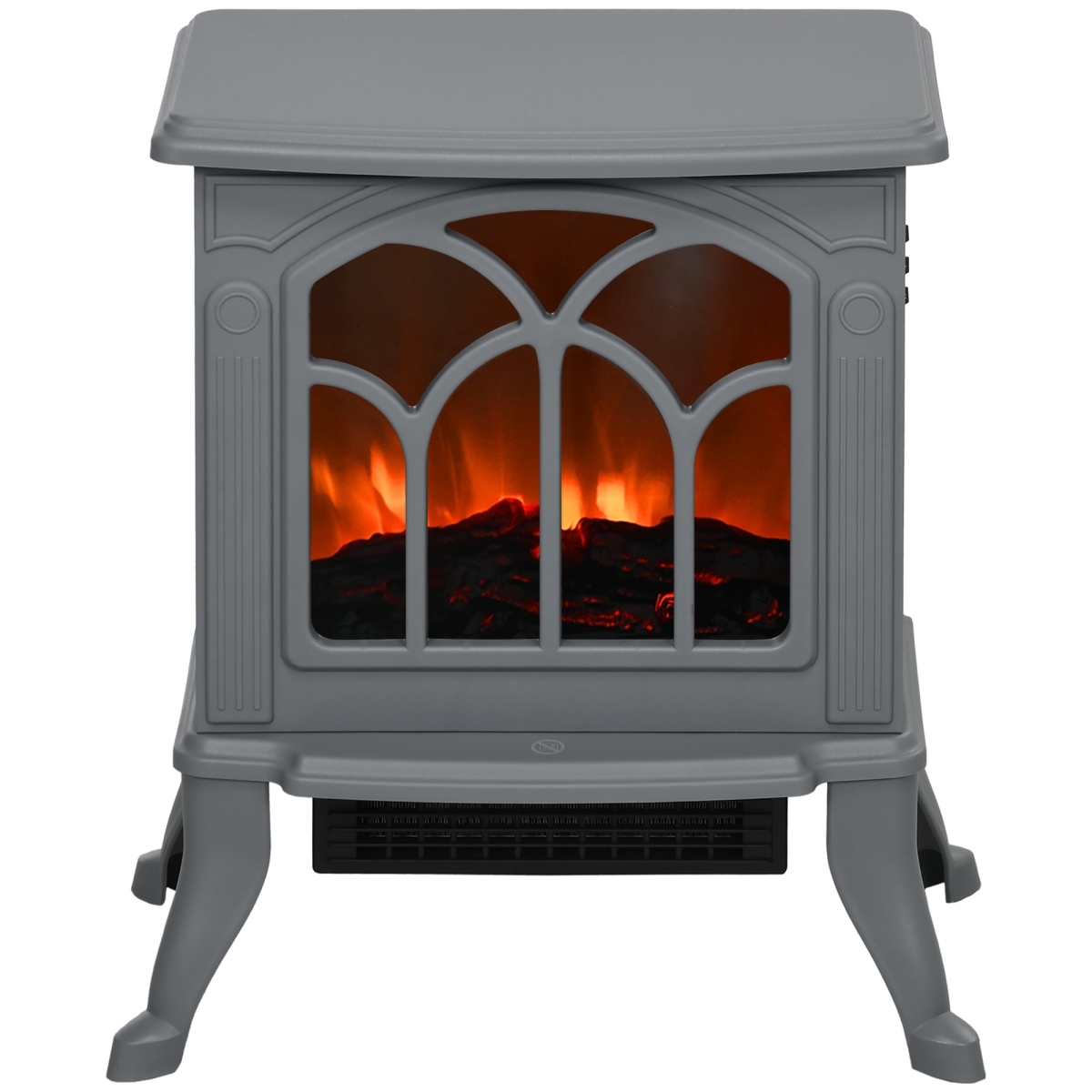 Picture of 212 Main 820-282V80GY Homcom 750 & 1500W Free Standing Fireplace&#44; Electric Fireplace Heater with Realistic Logs & Flame Effect - Gray