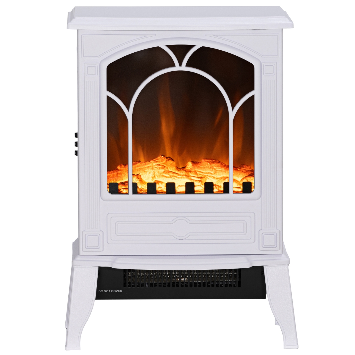 Picture of 212 Main 820-215V82WT Homcom Wood Burning Insert for Indoor Use&#44; 3D-Flame Freestanding Fireplace Stove with Overheat Protection&#44; 750 & 1500W - White