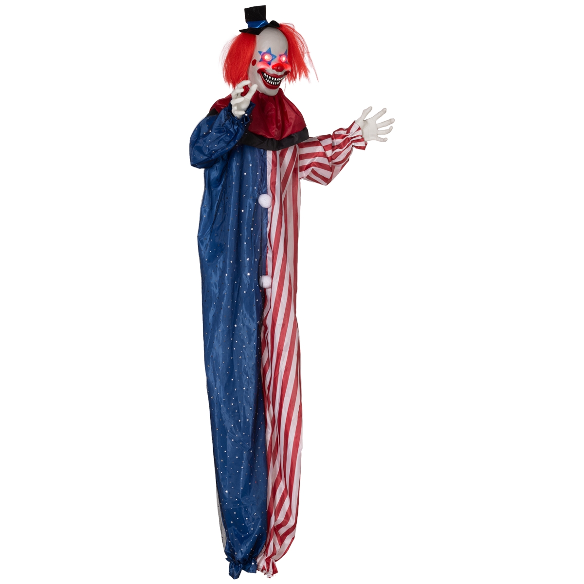 Picture of 212 Main 844-841V00RD Homcom 6 ft. Clown Animatronic Life Size Outdoor Halloween Decoration with Motion Activated Sound & Light Up Eyes