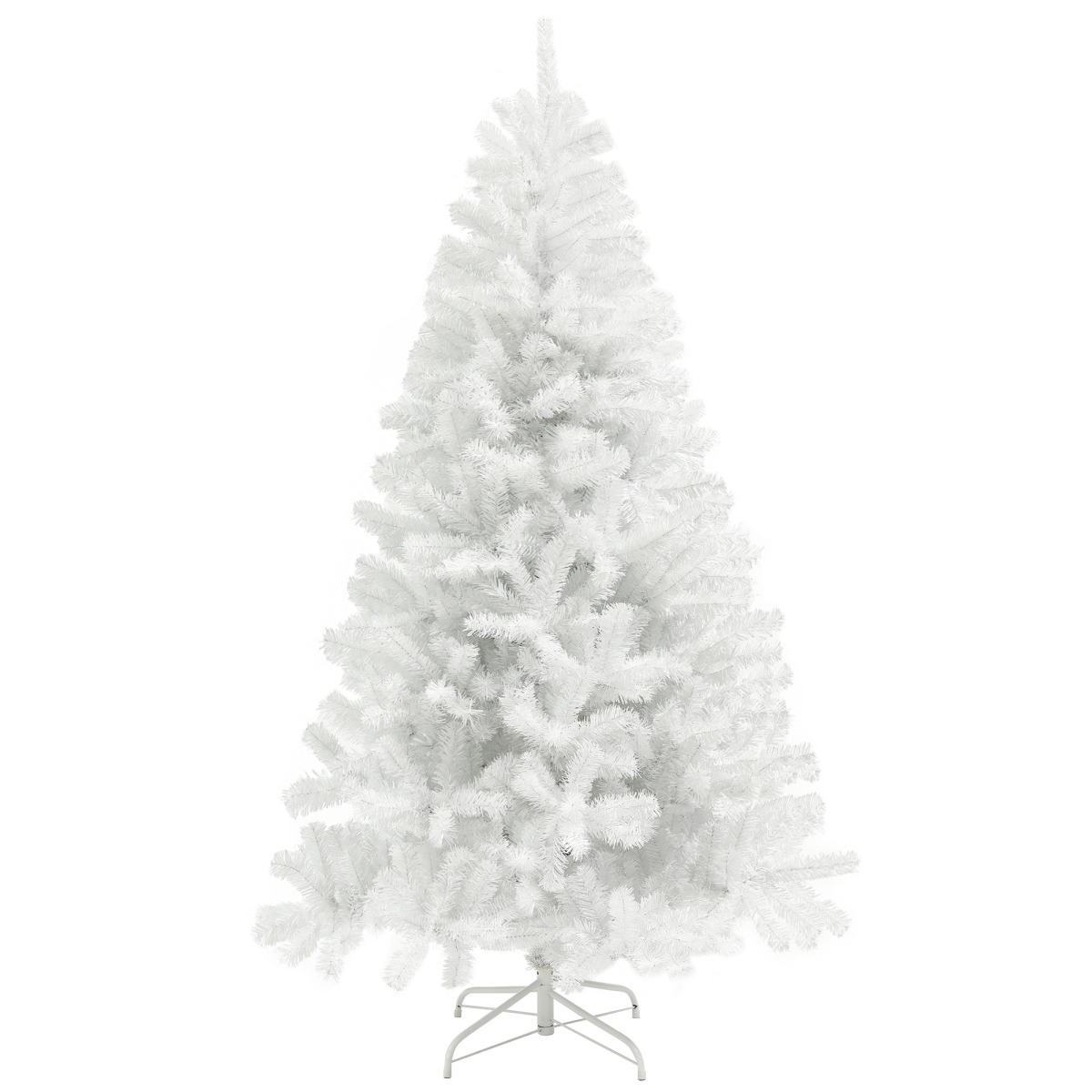 830-865V03WT Homcom 9 ft. White Fake Christmas Tree, Unlighted Artificial Trees with 2132 Branch Tips