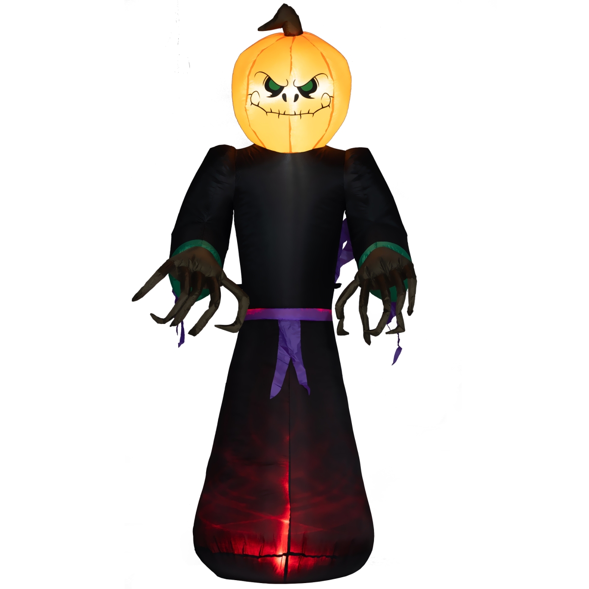 Picture of 212 Main 844-184V80BK Homcom 7 ft. Halloween LED Yard Decor Reaper Ghost Pumpkin Blow Up Inflatable Outdoor Decoration
