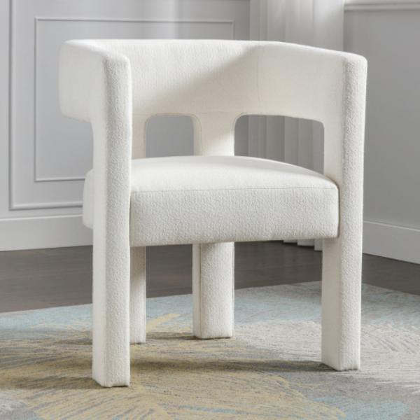 Picture of 212 Main F-BBS-WF302085AAK Contemporary Fabric Upholstered Accent Chair with Solid Wood Frame&#44; Comfortable Seating for Living Room&#44; 330 lbs Weight Capacity - Beige