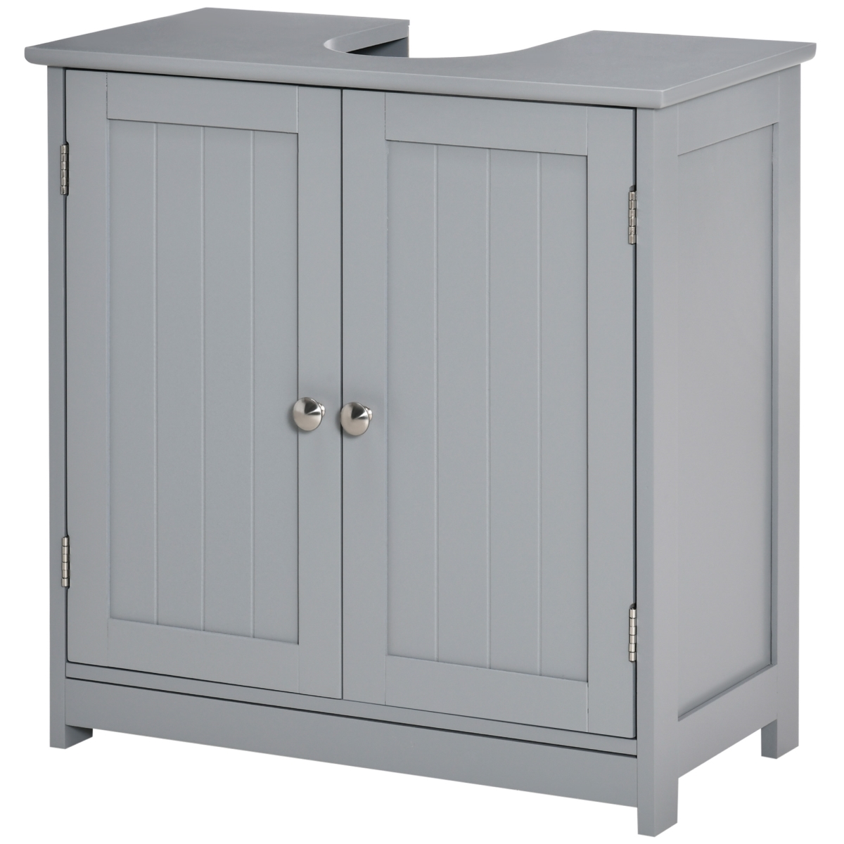 Picture of 212 Main 834-279GY Kleankin Bathroom Vanities&#44; Bathroom Sink Cabinets with U-Shape Cut-Out & Adjustable Internal Shelf - Gray