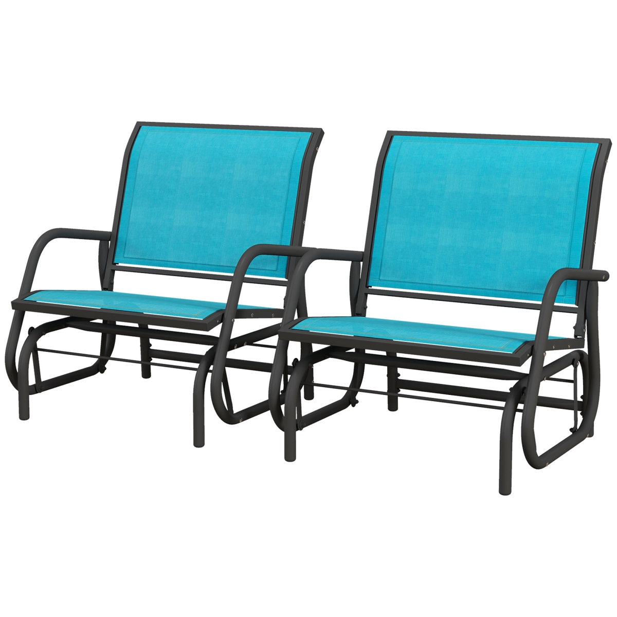 84A-148V01BU Outsunny 2 Piece Outdoor Glider Chair - Blue
