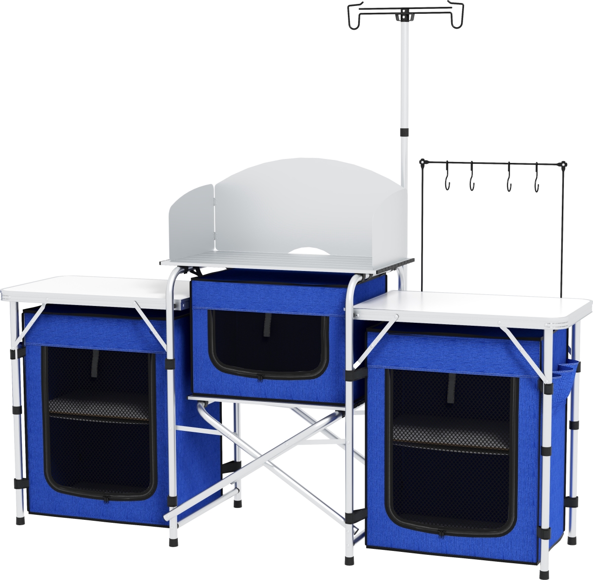Picture of 212 Main A20-381V00BU Outsunny Aluminum Camping Kitchen Portable Folding Camping Table - Blue