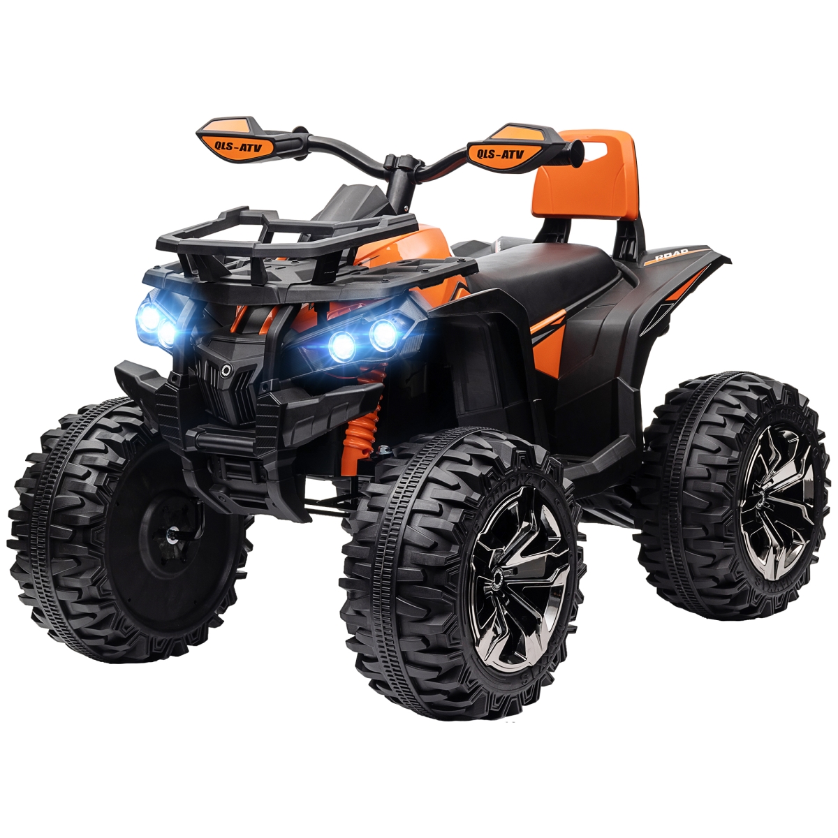 Picture of 212 Main 370-170V80OG Aosom 12V 4 Wheeler Kids ATV with Music&#44; Headlights for 37-60 Months Boys & Girls&#44; Orange